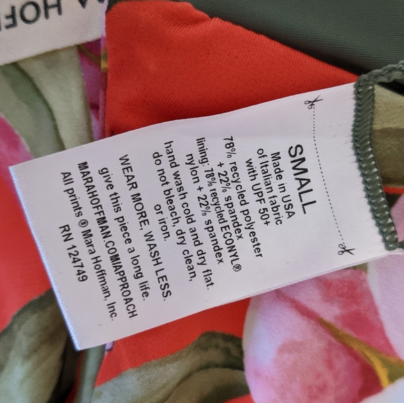 **NEW MARA HOFFMAN x REVOLVE Abigail Floral Bikini Set in Red Multi - Size Small - Picture 9 of 9